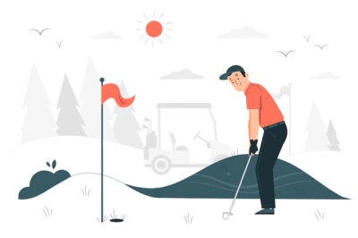Free Vector | Golf concept illustration