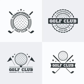 Free Vector | Golf logo collection in flat design