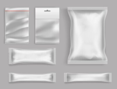 Free Vector | Goods polyethylene packaging types