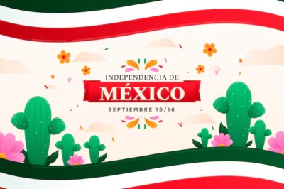 Free Vector | Gradient background for mexico independence celebration