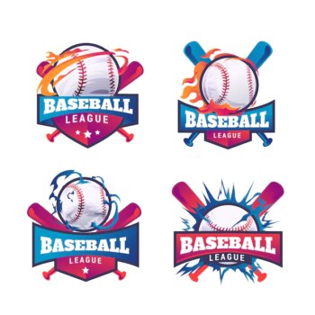 Free Vector | Gradient baseball logo template