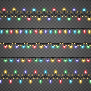 Free Vector | Gradient christmas lights collection