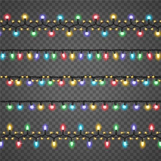 Free Vector | Gradient christmas lights collection