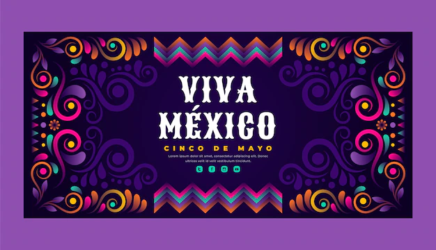 Free Vector | Gradient cinco de mayo horizontal banner template