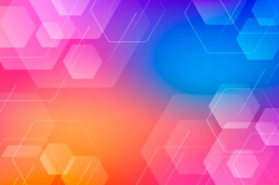Free Vector | Gradient colorful hexagonal background