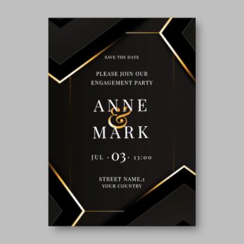 Free Vector | Gradient golden luxury wedding invitation