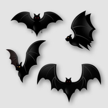 Free Vector | Gradient halloween bats collection