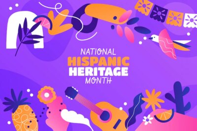 Free Vector | Gradient horizontal banner template for national hispanic heritage month