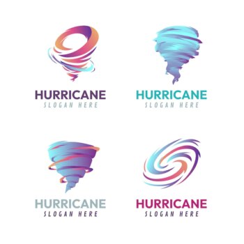 Free Vector | Gradient hurricane logo template