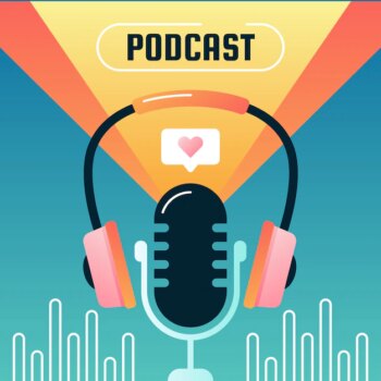 Free Vector | Gradient podcast cover template