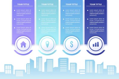 Free Vector | Gradient style real estate infographics