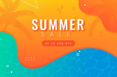 Free Vector | Gradient summer sale background