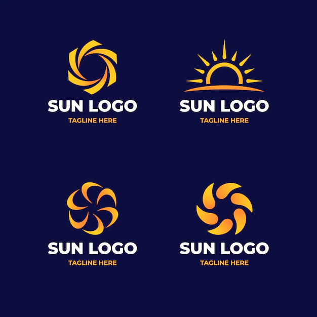 Free Vector | Gradient sun logo template