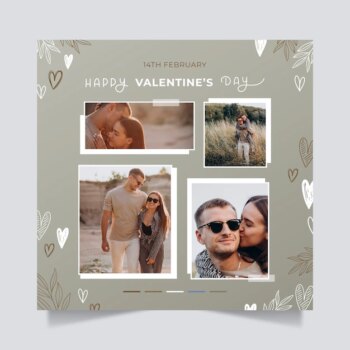 Free Vector | Gradient valentine's day photo frame template