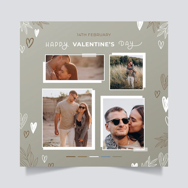 Free Vector | Gradient valentine's day photo frame template