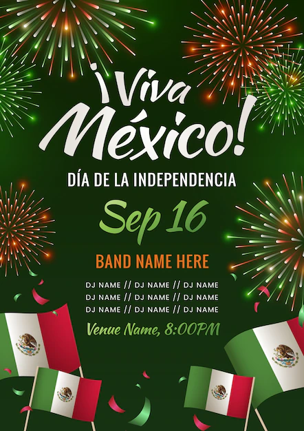 Free Vector | Gradient vertical poster template for mexico independence celebration