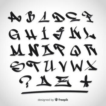Free Vector | Graffiti alphabet