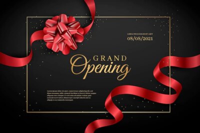 Free Vector | Grand opening background with golden elements