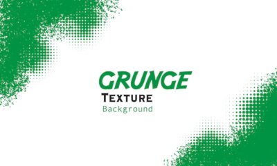 Free Vector | Green grunge border with halftone  background