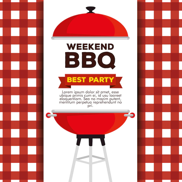Free Vector | Grill bbq party invitation template