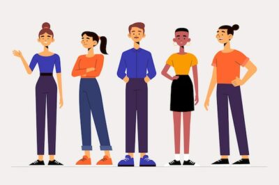 Free Vector | Group of people illustration pack