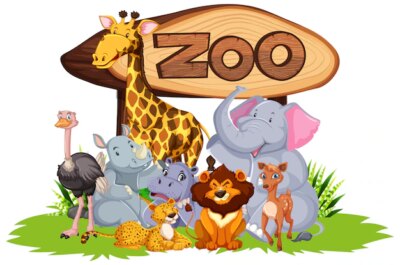 Free Vector | Group of wild animals