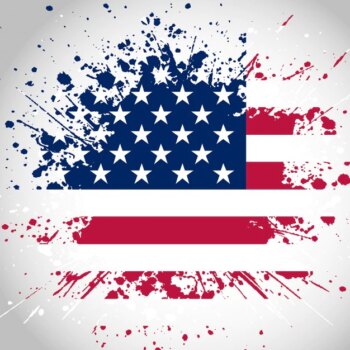 Free Vector | Grunge style american flag background