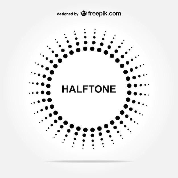 Free Vector | Halftone circle