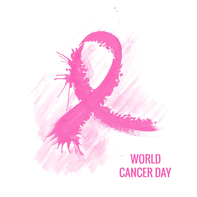 Free Vector | Hand draw watercolor realistic ribbon for world cancer day design