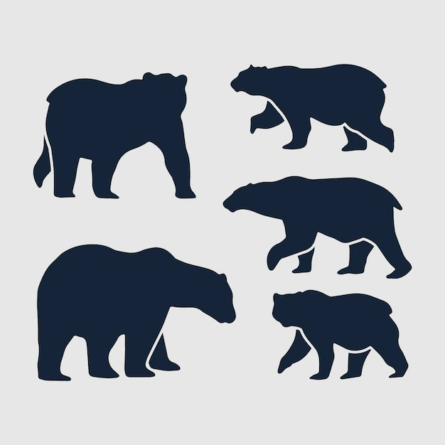 Free Vector | Hand drawn animals silhouette set