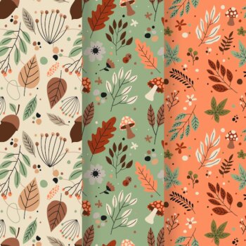 Free Vector | Hand drawn autumn patterns collection