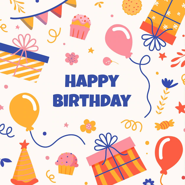 Free Vector | Hand drawn birthday background