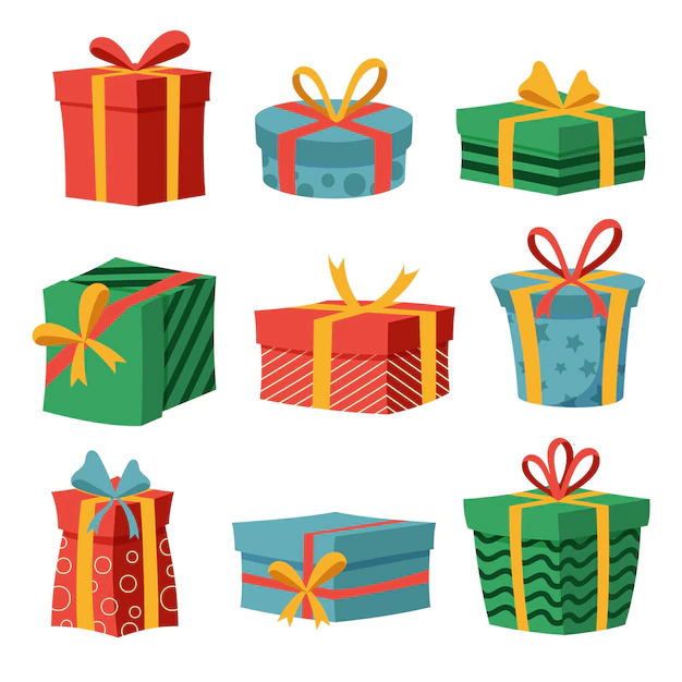 Free Vector | Hand drawn christmas gift collection