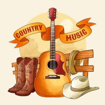 Free Vector | Hand drawn country music illustration