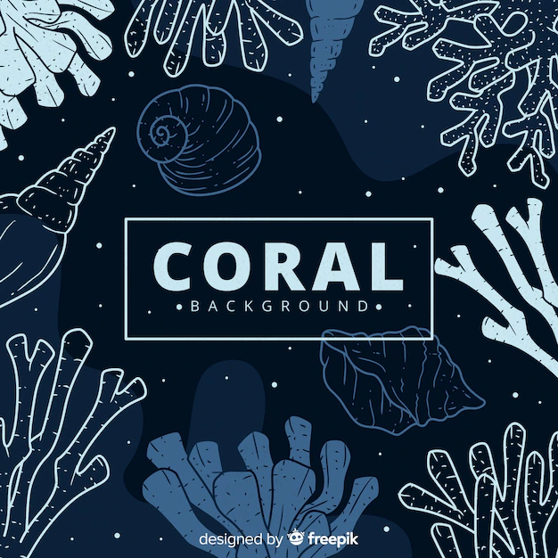 Free Vector | Hand drawn dark coral background