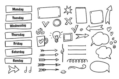 Free Vector | Hand drawn design elements set