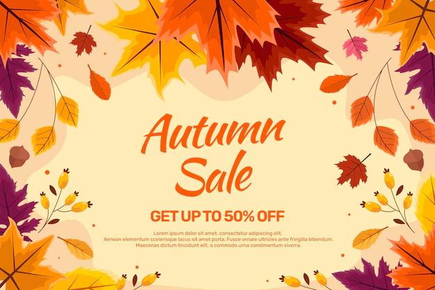 Free Vector | Hand drawn flat autumn sale background