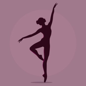 Free Vector | Hand drawn flat dancer silhouette
