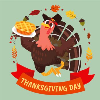 Free Vector | Hand drawn flat thanksgiving illustration