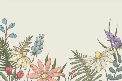 Free Vector | Hand drawn floral wallpaper