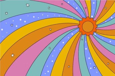 Free Vector | Hand drawn groovy psychedelic background
