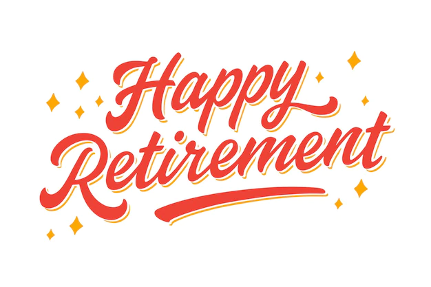 Free Vector | Hand drawn happy retirement lettering