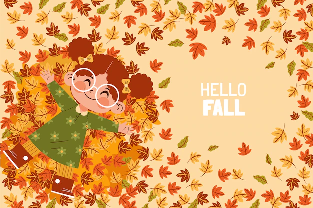 Free Vector | Hand drawn hello fall background with leaves
