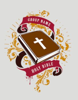 Free Vector | Hand drawn holy bible with ribbons