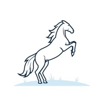 Free Vector | Hand drawn horse outline illustration