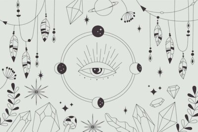 Free Vector | Hand-drawn lineal boho background