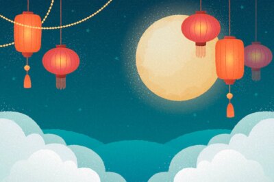 Free Vector | Hand drawn mid-autumn festival background