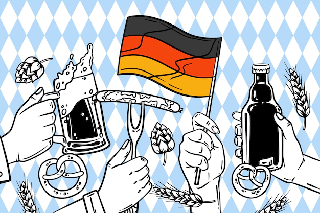 Free Vector | Hand drawn oktoberfest background