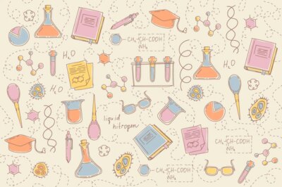 Free Vector | Hand drawn science education background
