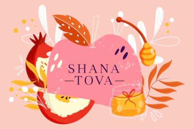 Free Vector | Hand drawn shana tova concept